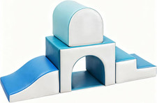 Foam Climbing Blocks for Toddlers: with a Tunnel - 4 PCS Foam Blocks - Kids Indo