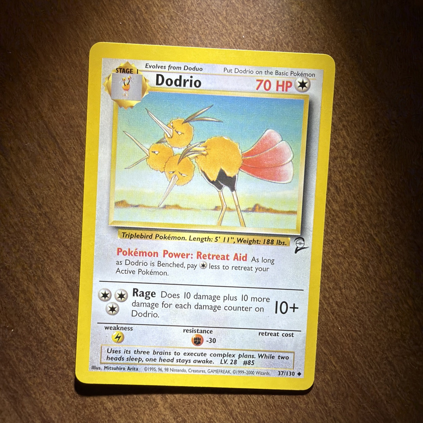 Dodrio 37/130 Base Set 2 - Uncommon Pokemon Card - LP