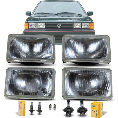 4X 165X106MM E-MARK HEADLIGHTS FOR VW SCIROCCO 2 MK2 QUANTUM PASSAT 32B