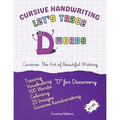 Cursive Handwriting : Let's Trace D Words -  NEW Canada Universa 2025