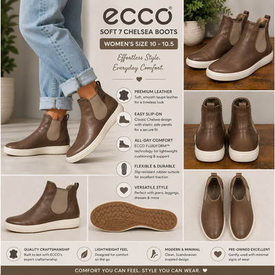 ECCO Soft 7 Chelsea Boots Women's Size EU 41 / US 10-10.5