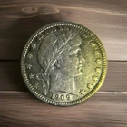 1909-D Barber Quarter, VF Condition, 90% Silver