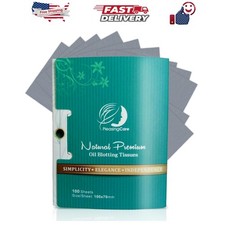Natural Face Oil Blotting Paper - Bamboo Charcoal 100 Counts, Easy Dispensing...