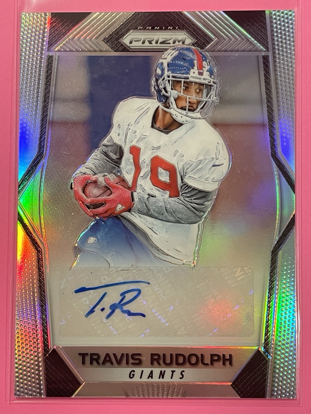 2017 Panini Prizm Travis Rudolph Rookie Auto Silver Prizm RC #RA-TR Football