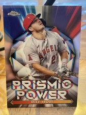 Mike Trout 2021 Topps Chrome Prismic Power Baseball Card #PP-2 Angels