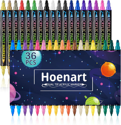 36 Farben Dual Tip Acrylstifte, Wasserfest Acrylmarker Für Holz, Leinwand, Stein
