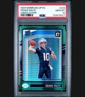 2024 Panini Donruss Optic - Rated Rookie Drake Maye #229 Green Hyper Prizm (RC)