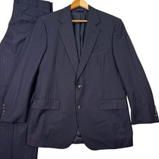 Brooks Brothers Golden Fleece Wool Custom Pinstripe Suit Mens 41R Pants 35x30
