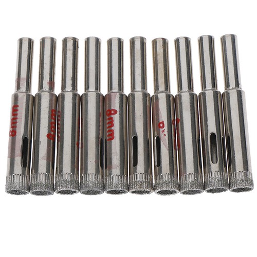 10pcs 8mm Diamond Coated Core Drill Bit 