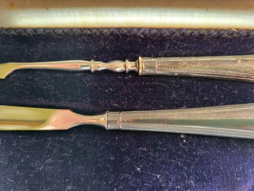 Antique Sterling Silver Handles Germany Manicure Set - 4 Pieces W/original box - Picture 6 of 11