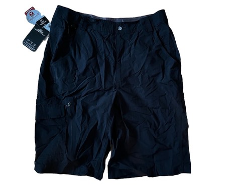 NWT Antigua Golf SHORTS Mens Sm Black Nylon Blend!! F/S! ATHLETIC LONG 32”a - Picture 4 of 4