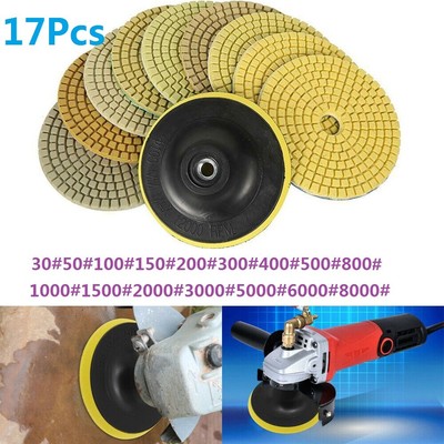 Concrete Stone Tiles Ceramics Polisher Angle Grinder Polishing Pad Grinding Disc Ebay