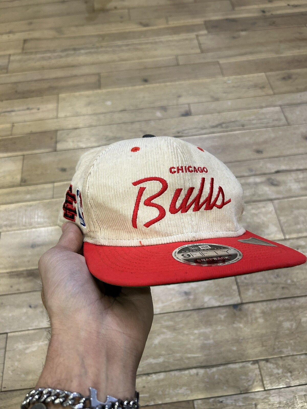 Size O/S- New Era x Eric Emanuel Chicago Bulls NBA SnapBack Hat Cap  CORDUROY