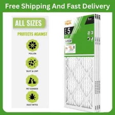 Pleated Air Filters Replacement For Furnace. AC HVAC MERV 8 FPR 5 3-Pack New