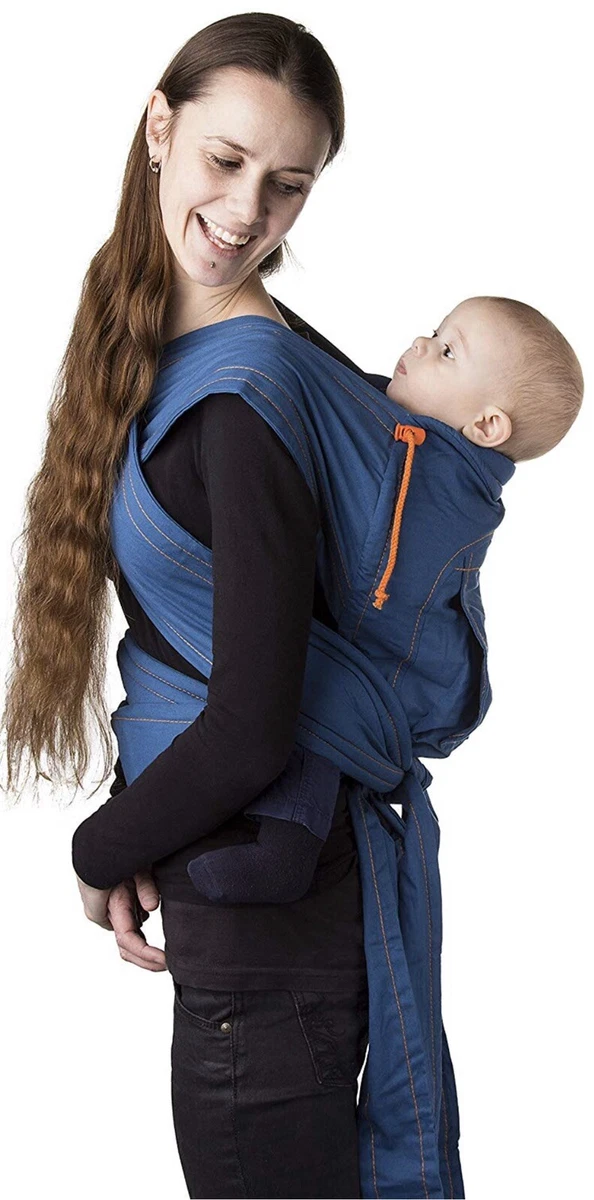 The Turtle Organic Mei Tai Baby Carrier Blue Orange Trim Slynger