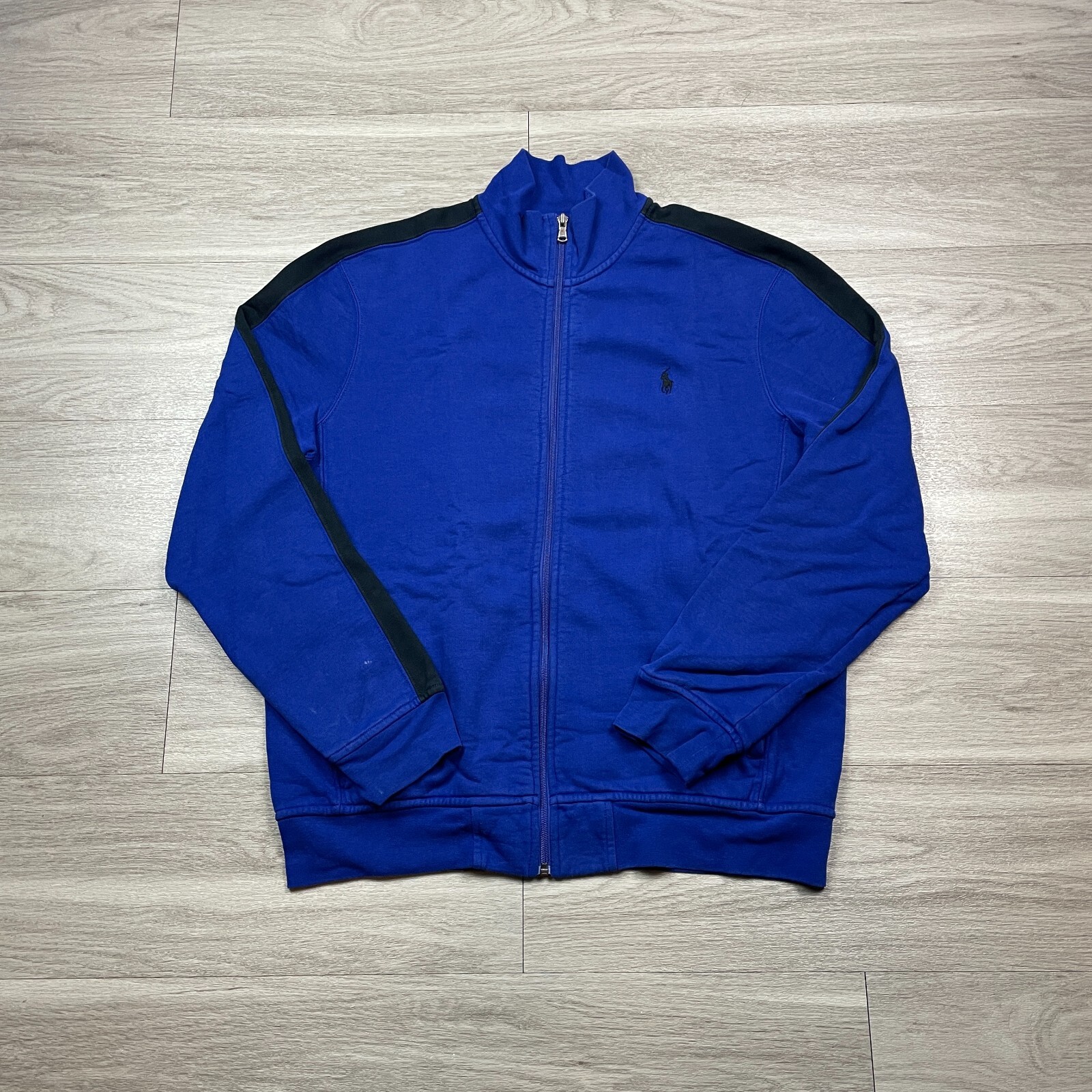 Polo Ralph Lauren Felpa Uomo Extra Large Blu Pony Full Zip Golf