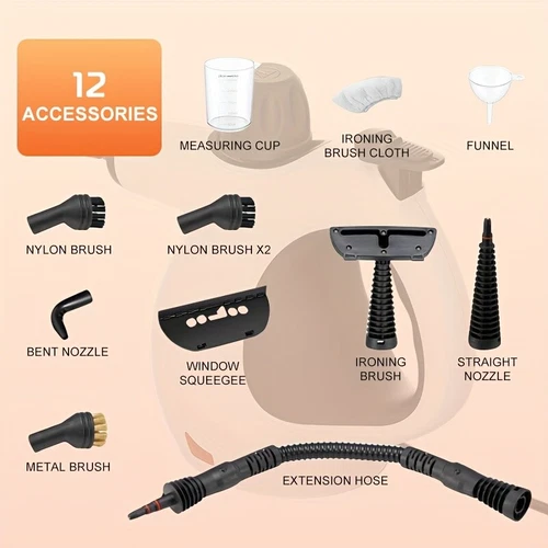 Handheld High Temp Steam Cleaner High Pressure Household Cleaning Machine 1050W - Picture 11 of 18