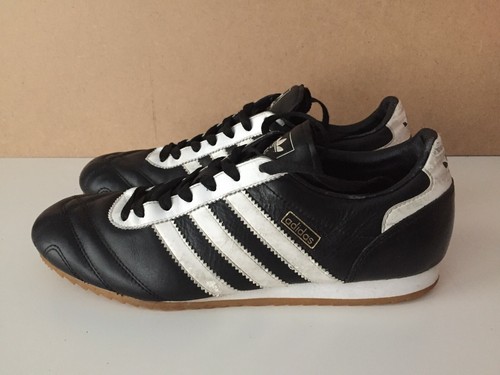 Vintage RARE Adidas Rio Grande Men's Black Leather Sneakers Sz 10
