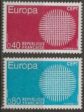 N° 1637/38**  PAIRE EUROPA 1970