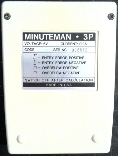 RARE Vintage Commodore Minuteman 3P Calculator w/ Adapter Rebuilt Battery Pack - Picture 3 of 4