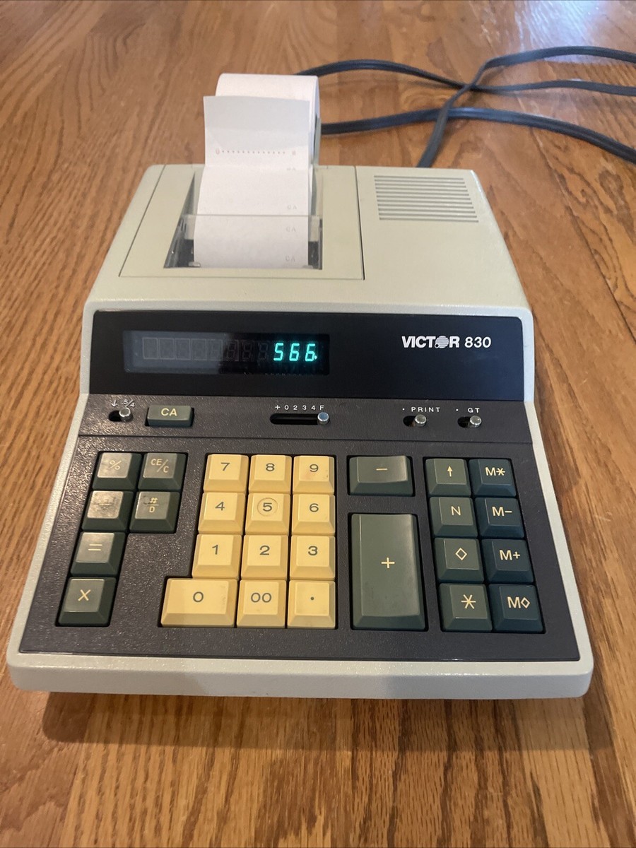 Vintage Victor 830 Electric Printing Adding Machine Calculator