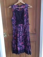 48hr SALE! Gorgeous Odd Molly Navy Purple Dress Size 1 S Small