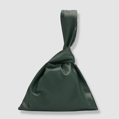 $375 Nanushka Women's Green Jen Vegan Leather Top-handle Tote Purse Bag