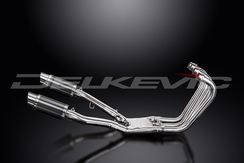 Yamaha FJ1200 3CV 1989-1992 Complete Exhaust 4-2 8" Round Carbon Mufflers - Bild 2 von 5