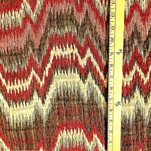 Kravet Thick Heavy Velvet Upholstery Fabric Geometric Wavy Flame Pattern 17 x 26 - Picture 4 of 5