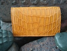 Wild Alligator ID Business Credit Card Case Wallet croc gator leather belly MY16