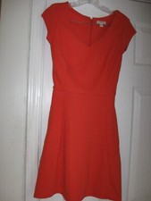 Womens Merona burnt orange textured day dress sz xs