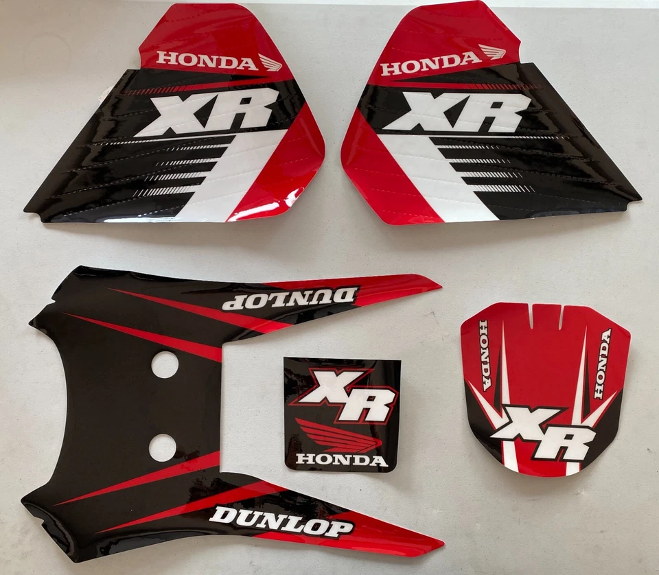 Kit Gráfico Honda XR250R 1986 1987 1988 1989 1990 1991 1992 1993 1994 1995 Foto 2 de 2