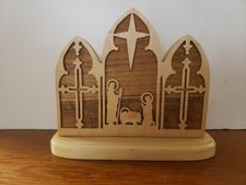 Handmade Wooden Nativity Scene, Made in USA, Jesus Christmas