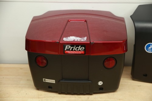 Jazzy 614 / HD FRONT & REAR SHROUDS -- Plastic Door Battery Cover RED Pride - Picture 2 of 6