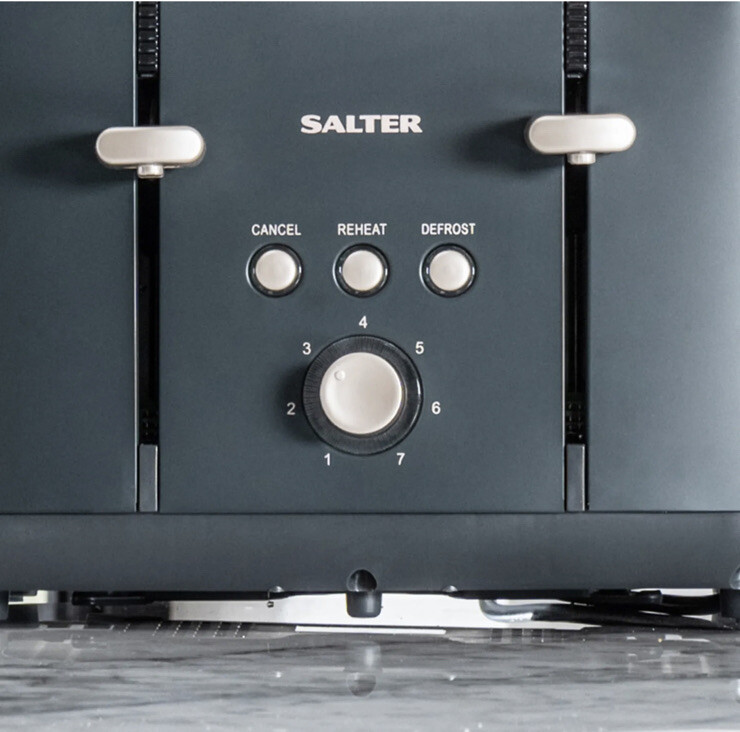 Salter 3KW Kettle 4 Slice Toaster Microwave Set Matching Kitchen Blue