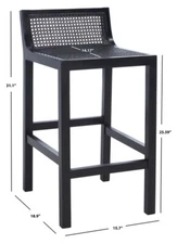 Safavieh SAITO LOWBACK CANE CNTR STOOL, Reduced Price 2172752376 BST9500D