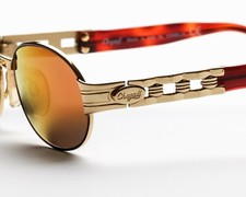 Chagall LL2571 GOLD Tortoise Vintage Sunglasses Light Miror Gold Red Lenses