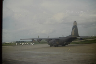 LOCKHEED C-130 HERCULES ON TARMAC 1966 PHOTO SLIDE #2