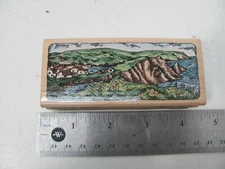 Stampendous- Hope Cove View N052 Wooden Rubber Stamp 1996