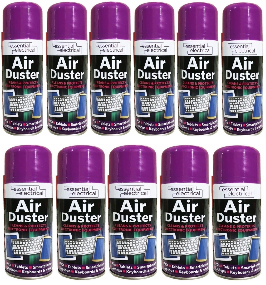 2 X 400ML Compressed AIR CAN Duster Spray CAN Cleaner Clean & Protects Laptop Keyboard Electronics 200 ML Pack Set Of 2 - View #4