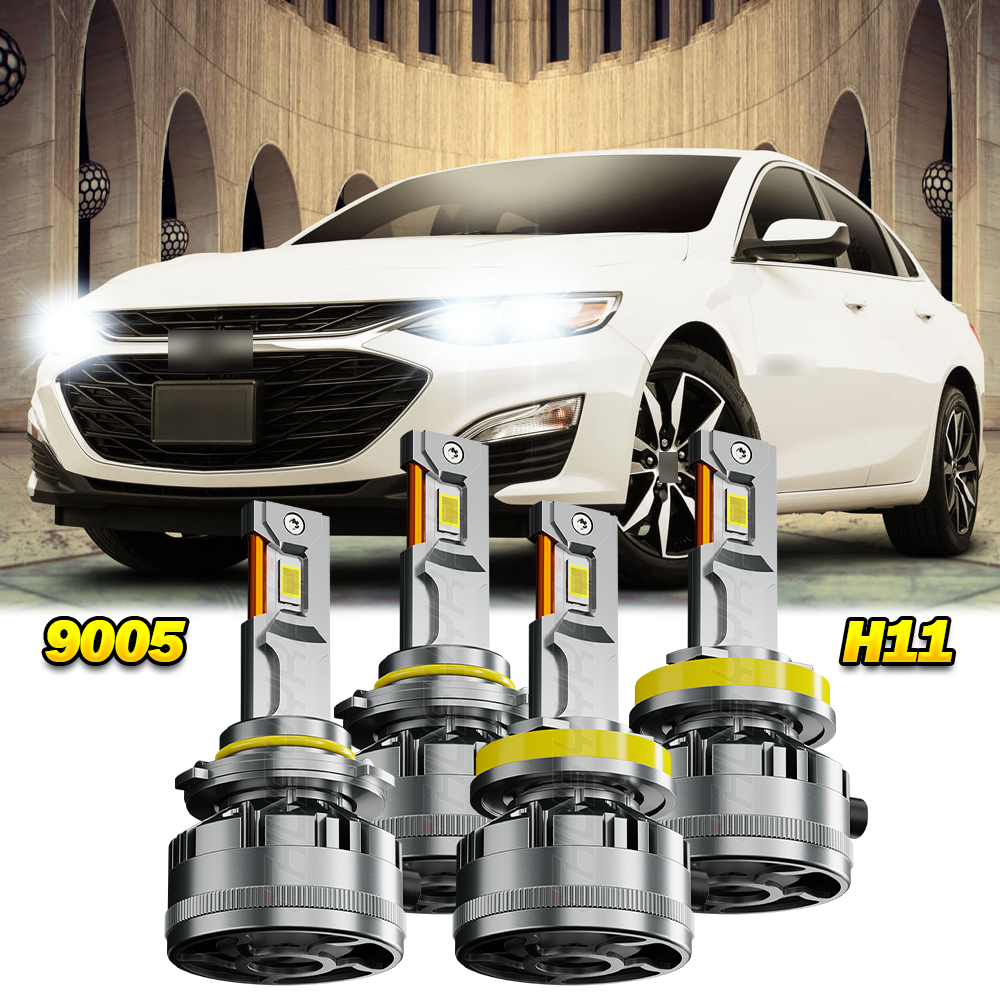 9005 H11 LED Headlight Combo High Low Beam 4x Bulbs Kit Super white Bright Lamps