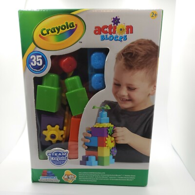 Crayola Building Blocks Kids Work 35 Piece Set 29 Building