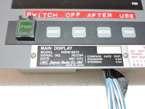 JRC JLN-550 Doppler Sensor Main Display Unit Model NWW-60TB S/N HE21194 - Picture 3 of 6