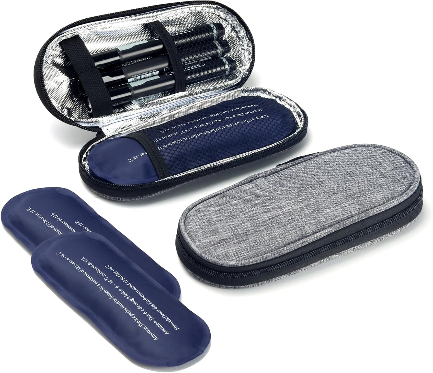 Tragbare Kühltasche Für Medikamente, Diabetiker, Insulin-Tragetasche Mit 2 Kühla