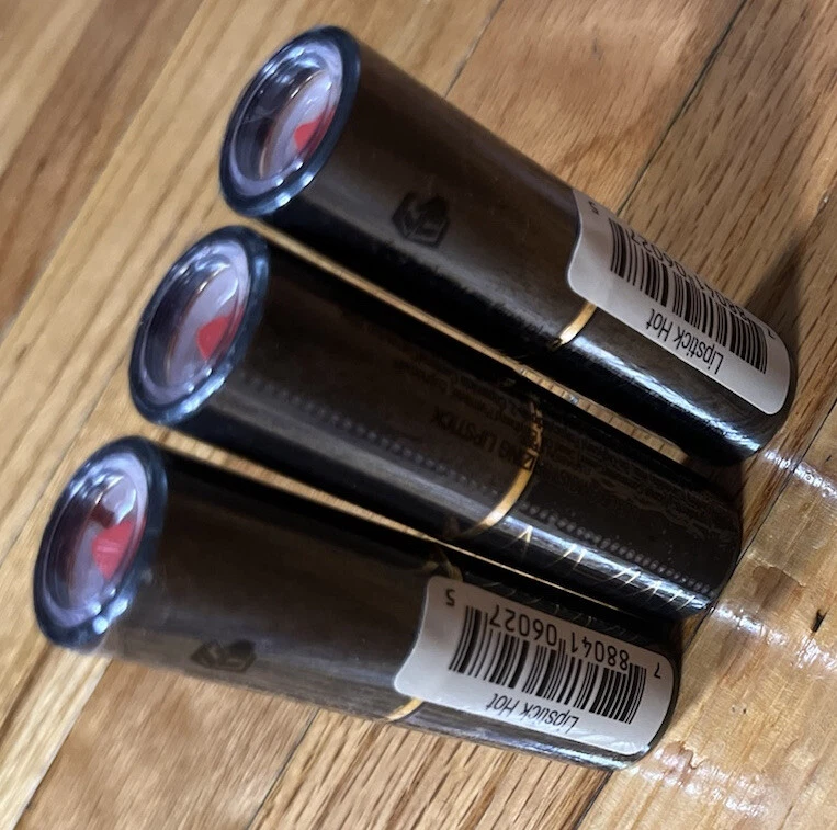 Lote de 3 Lápices Labiales Hidratantes de Lujo IMAN - #027 CALIENTE - Rosa Naranja Brillante - Nuevo Foto 2 de 4