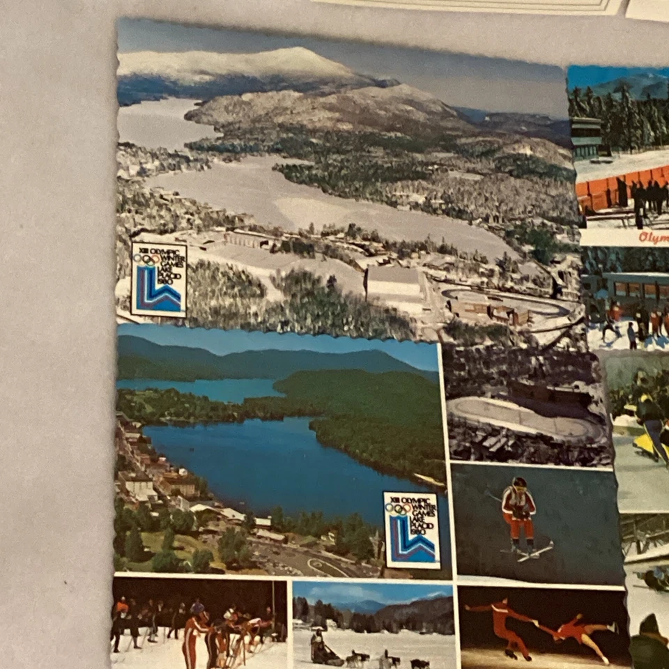 (8)明信片 1980 年冬季奥运会混批冬季奥运会和普莱西德湖纽约 6x4 英寸 — 第 4/4 张图片