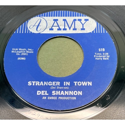 Del Shannon Over You / Stranger in Town 45 Rock n Roll Amy 919 - Imagen 2 de 4
