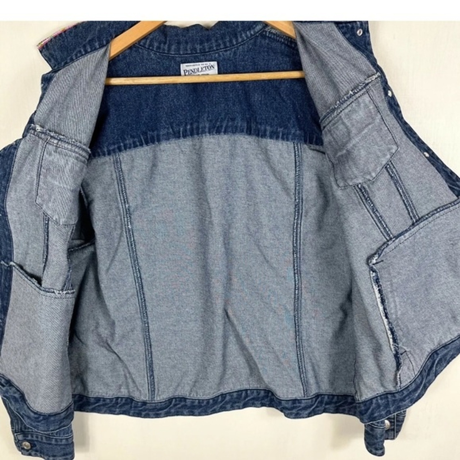 Pendleton Jean Jacket Beaded western button down … - image 7