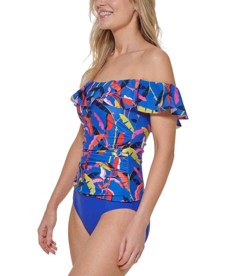 Camiseta Tankini Tommy Hilfiger con Volantes - S - Azul Foto 3 de 3