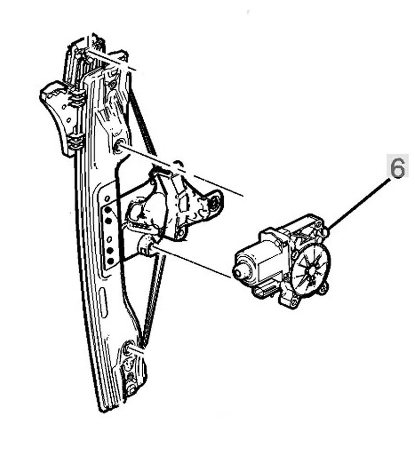 22836742 Conjunto regulador motor ventana trasero izquierdo Chevrolet Malibu Buick LaCrosse Foto 3 de 4